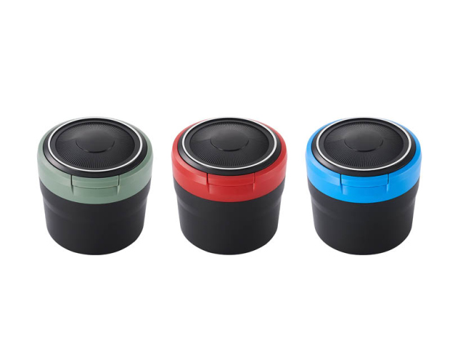 Autoaschenbecher "Grün-SW/Blau-SW/Rot-SW" LED, 3-fach sortiert, 6er Display