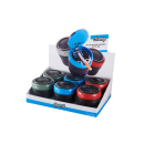 Autoaschenbecher "Grün-SW/Blau-SW/Rot-SW" LED, 3-fach sortiert, 6er Display