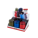 Autoaschenbecher "Grau/Grün/Blau/Rot/Schwarz" LED, 6-fach sortiert, 6er Display