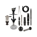 Shisha "Hero 2"; schwarz; mit Steinkopf; ca. 52...