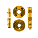 Shisha "Hero 2"; royal-gold; mit Steinkopf;  ca. 52 cm; 4 Anschlüsse