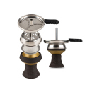 Shisha "Hero 2"; royal-gold; mit Steinkopf;  ca. 52 cm; 4 Anschlüsse