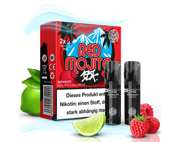 187 Strassenbande - Pod (2er Set) - Red Mojito (rote Beeren) - 20mg - ca. 600 Züge