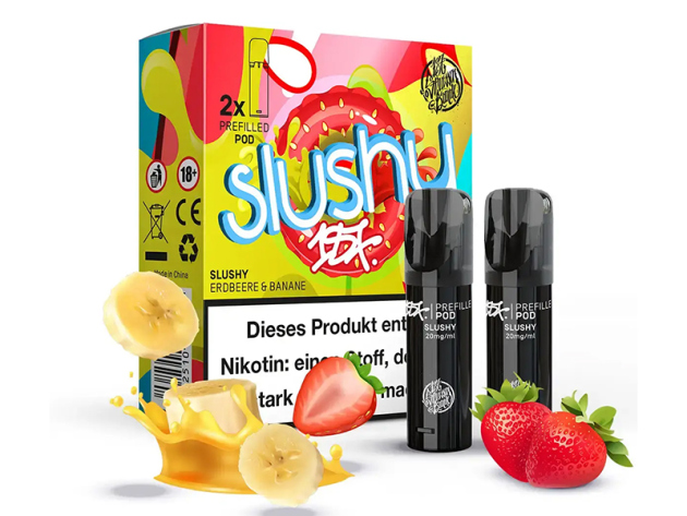 187 Strassenbande - Pod (2er Set) - Slushi (Erdbeere, Banane) - 20mg - ca. 600 Züge