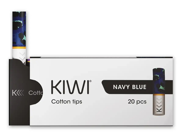 KIWI - Cotton Filter Tips - Navy Blue; 20er Set