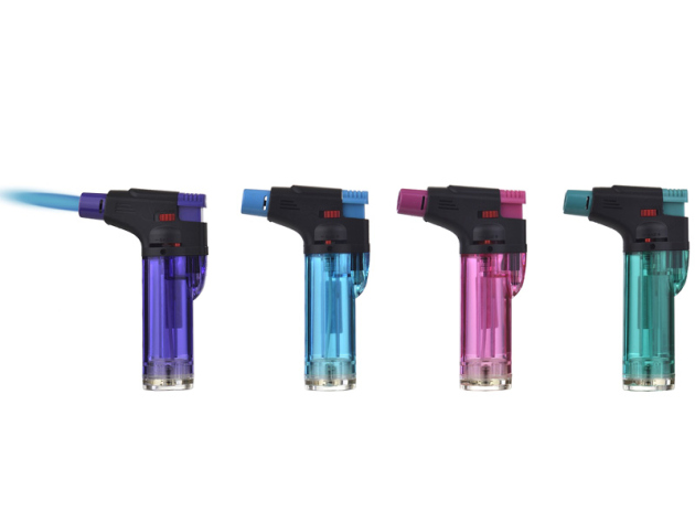 Sturmfeuerzeuge "EASY TORCH TRENDY TRANSPARENT", 4-fach sortiert, 12er Display