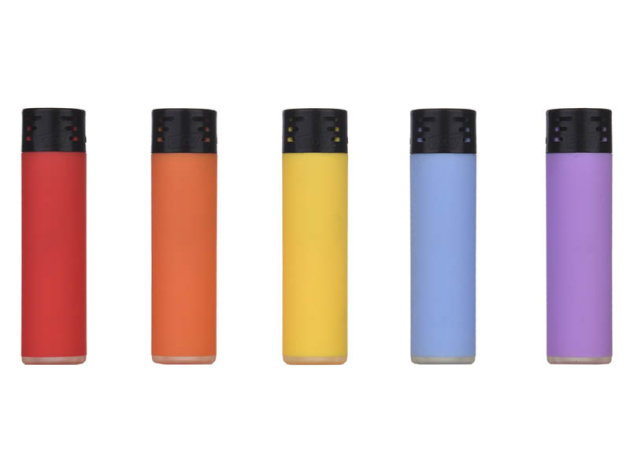 Sturmfeuerzeuge "RUBBER ROUND", Jetflame 5-fach sortiert, 25er Display