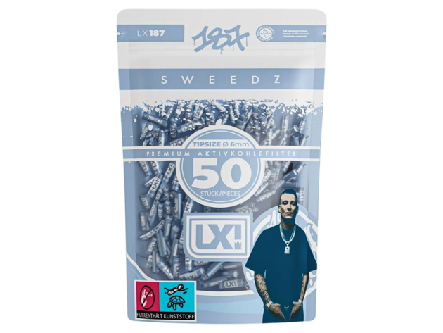187 - Sweedz Aktivkohlefilter - "LX!", Ø 6mm, 50 Stück