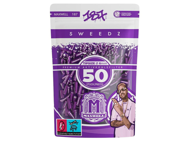 187 - Sweedz Aktivkohlefilter - "Maxwell", Ø 6mm, 50 Stück