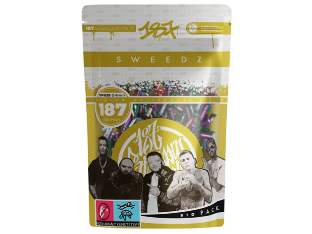 187 - Sweedz Aktivkohlefilter - "Crew Pack", Ø 6mm, 187 Stück