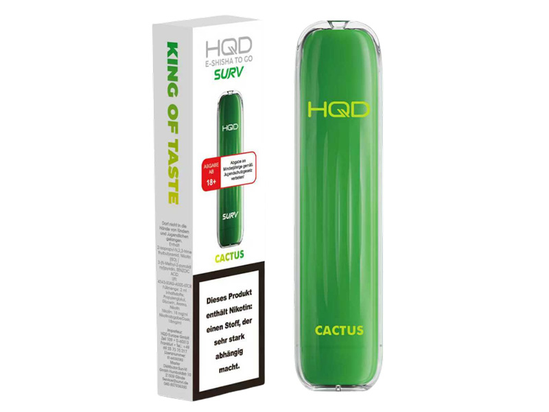HQD SURV - Cactus (Kaktusfrucht) - Einweg Vape - 18 mg - 600 Zge