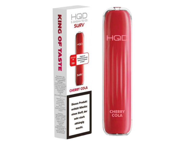 HQD SURV - Cherry Cola (Kirsch, Cola) - Einweg Vape - 18 mg - 600 Züge