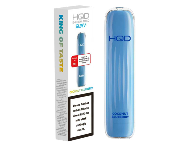 HQD SURV - Coconut Blueberry (Kokos, Blaubeere) - Einweg Vape - 18 mg - 600 Züge