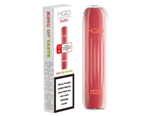 HQD SURV - Melon Punch (Melone) - Einweg Vape - 18 mg - 600 Züge