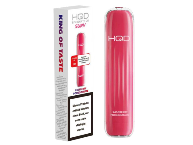HQD SURV - Raspberry Pomegranate (Himbeere, Granatapfel) - Einweg Vape - 18 mg - 600 Züge