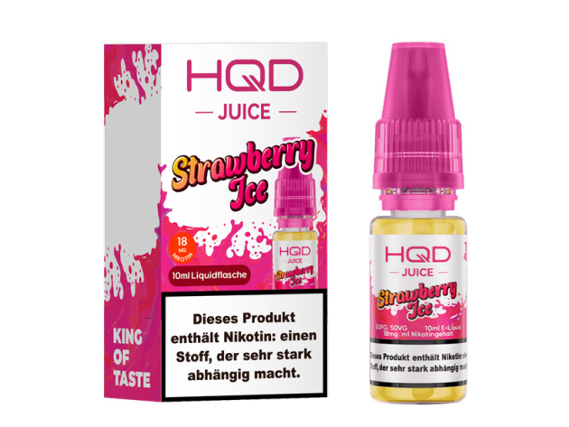 HQD JUICE - Strawberry Ice (Erdbeere, Eis) - Liquid - 18 mg - 10 ml