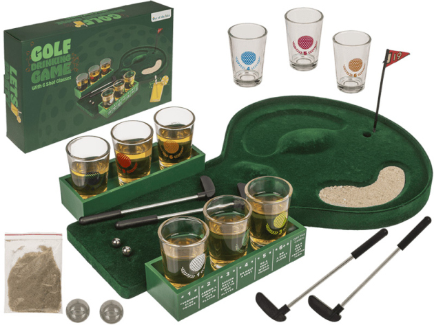 Trinkspiel, Golf inkl. 6 Shooter-Gläser; UVP: 19,99 Euro