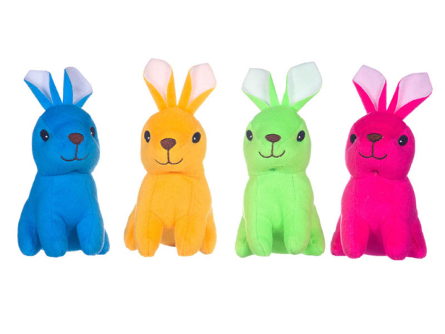 Bunte Hase, 17 cm, sitzend, 4-fach, einzeln