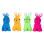 Bunte Hase, 17 cm, sitzend, 4-fach, einzeln