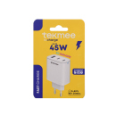 Tekmee Netzstecker 1xUSB/2xType-C, weiß