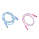 Tekmee Ladekabel, 1m; 2xTYPE-C, pink oder blau