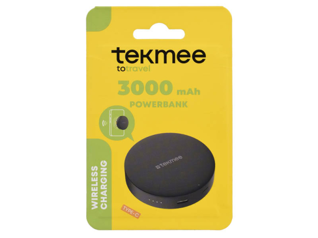 Tekmee 3000 mAh Powerbank, Type-C, Wireless Chargimg, UVP: 19,95 Euro