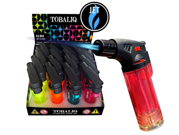 Sturmfeuerzeuge Brenner "X2 DIX" Transparent, 4-fach sortiert, 16er Display