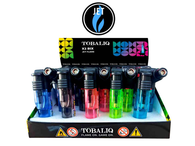 Sturmfeuerzeuge Brenner "X2 BIX" Transparent, 5-fach sortiert, 20er Display