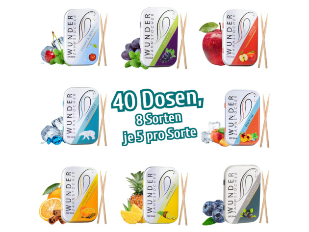 Wunder Zahnstocher - Display mit 40 Dosen
