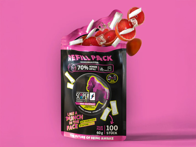 Scooper Energy "Cool Grapefruit" Refill Pack (100 Stück)