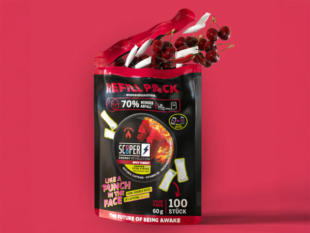 Scooper Energy "Spicy Cherry" Refill Pack (100 Stück)