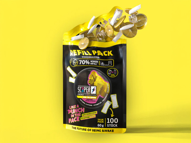 Scooper Energy "Iced Tea Lemon" Refill Pack (100 Stück)