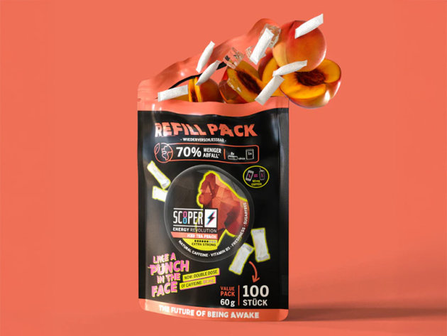 Scooper Energy "Iced Tea Peach" Refill Pack (100 Stück)