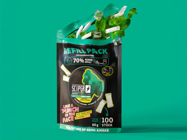 Scooper Energy "Fresh Mint" Refill Pack (100 Stück)