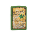 Zippo Feuerzeug - Cannabis Design, moss grün