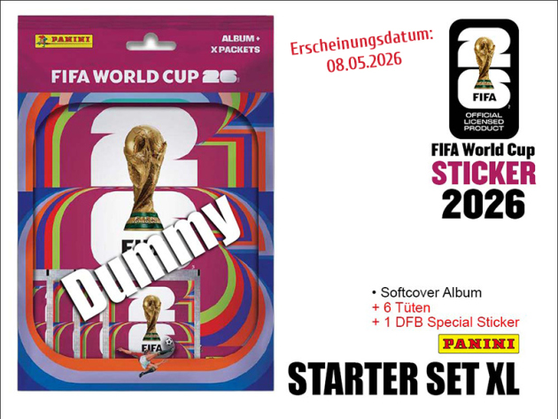 Panini FIFA WM 2026; Sticker -  Starter Set XL (Soft-Cover + 6 Tüten)