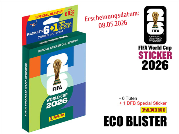 Panini FIFA WM 2026; Sticker -  Eco Blister + 6 Tüten