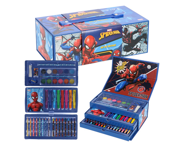 Spiderman Malkasten mit Schublade