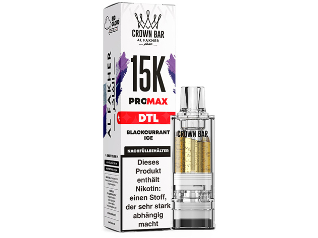 Al Fakher 15K PRO MAX Pod - Blackcurrant Ice (schw. Johannisbeere, Eis) - 6 mg - 15.000 Züge
