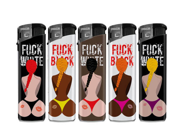 Elektrofeuerzeuge "Bad Butt" 5-fach sortiert, 50er Display