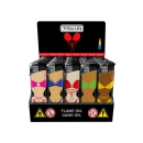 Elektrofeuerzeuge "Bikini Fan" 5-fach sortiert, 50er Display