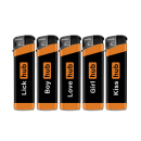 Elektrofeuerzeuge "xxx hub" 5-fach sortiert,...