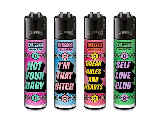 Clipper Large GIRLY SLOGAN #3, 48er Display