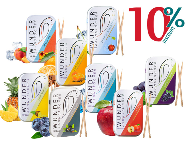 10% auf Wunder Zahnstocher *bezieht sich auf den Grundpreis