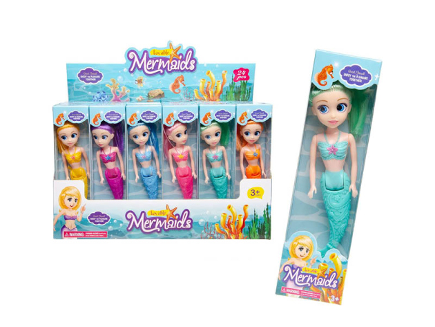 Puppe Meerjungfrau in Box/Disp, 20cm, 24er Display