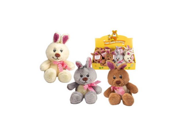 Hasen 14cm, 3-fach sortiert, 12er Display