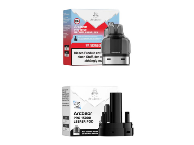 Arcbear Pro 15000 - Pod-Set 5er + Leerpod - (20mg) Watermelon Ice