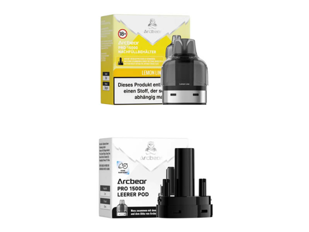 Arcbear Pro 15000 - Pod-Set 5er + Leerpod - (20mg) Lemon Lime