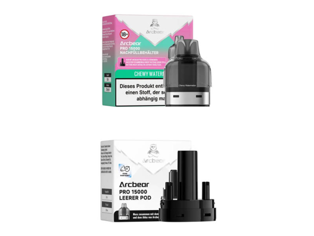 Arcbear Pro 15000 - Pod-Set 5er + Leerpod - (20mg) Chewy Watermelon