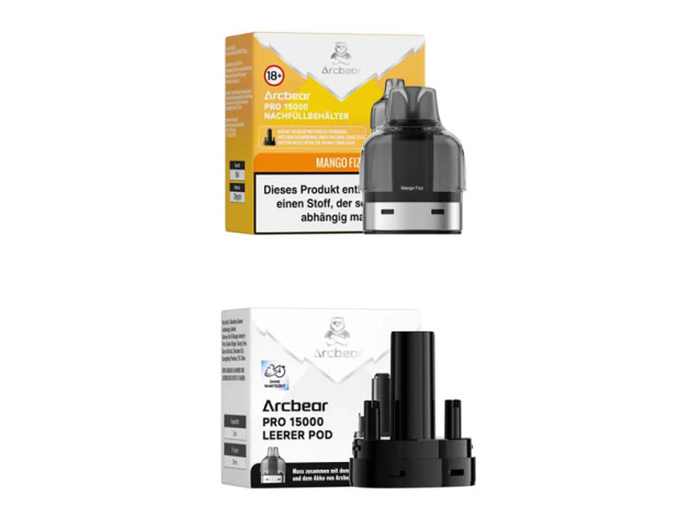 Arcbear Pro 15000 - Pod-Set 5er + Leerpod - (20mg) Mango Fizz